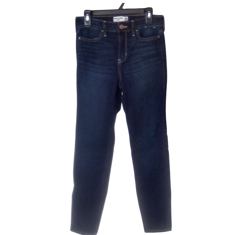 Abercrombie Kids High Rise Super Skinny Slim Jeans Girls Size 13/14 Dark Wash